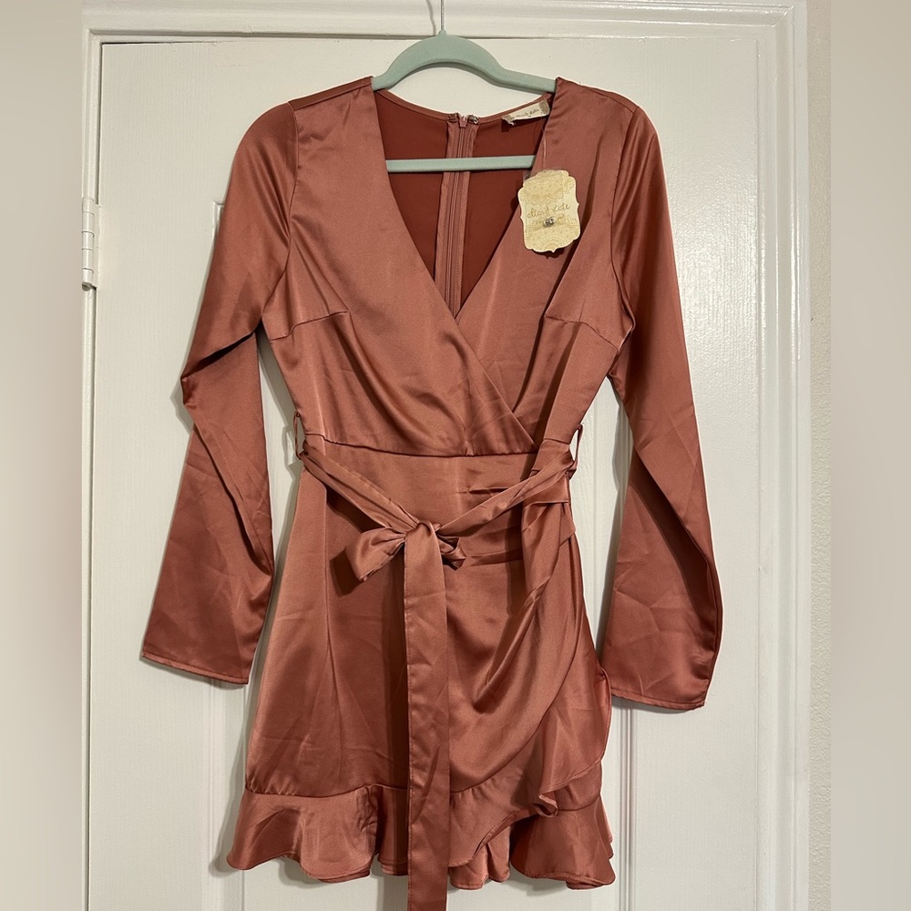 Altar'd State Rose Satin Dress